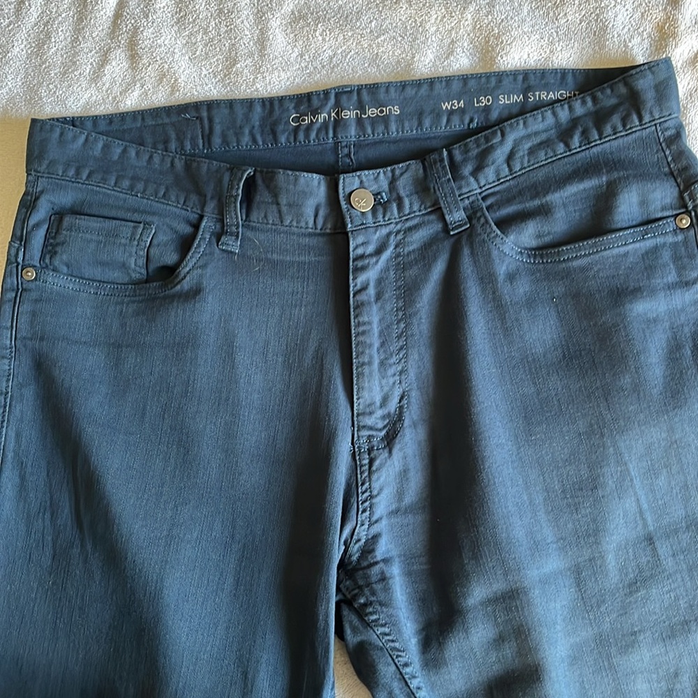 Calvin Klein Jeans Slim Straight Fit Size 34x30 - Picture 4 of 7